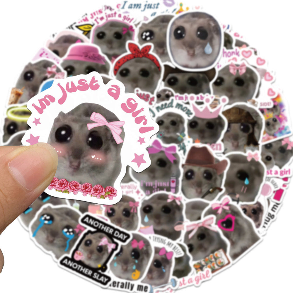 56pcs Hamster Meme Stickers ✨🎀