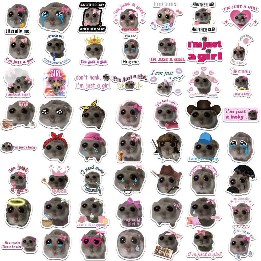 56pcs Hamster Meme Stickers ✨🎀